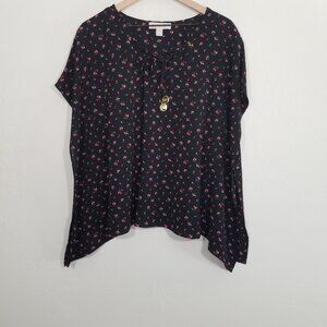 MICHAEL Michael Kors Floral Top Blouse Tunic Size S/M